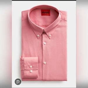 HUGO Men's Classic Pink Dress Shirt